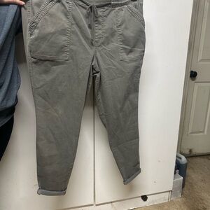 Set of 3 Maurice real pockets elastic waist Casual Pants cuffed ankle